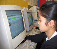 picture of student at a computer
